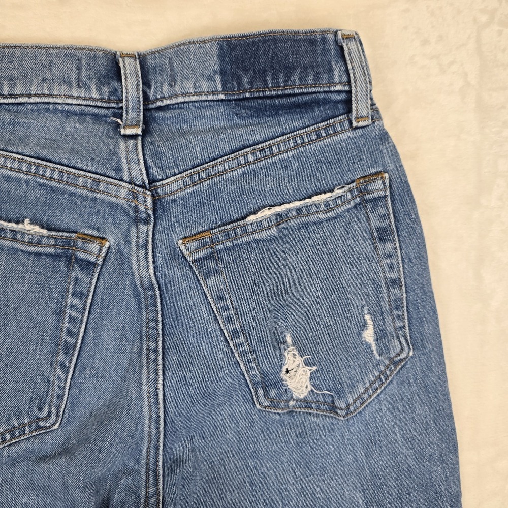 Abercrombie & Fitch The 90s Straight Ultra High Rise Criss Cross Waist Size 27/4 - Picture 11 of 12